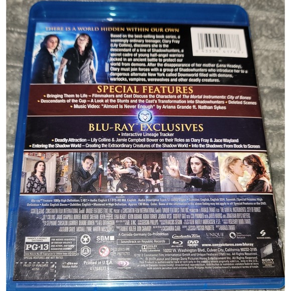 The Mortal Instruments: City of Bones (Two Disc Combo: Blu-ray / DVD + UltraViol - Picture 2 of 4